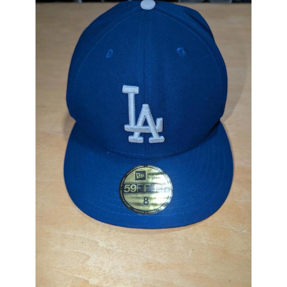 New Era Los Angeles Dodgers 59Fifty Basic Blue White Logo Fitted Hat